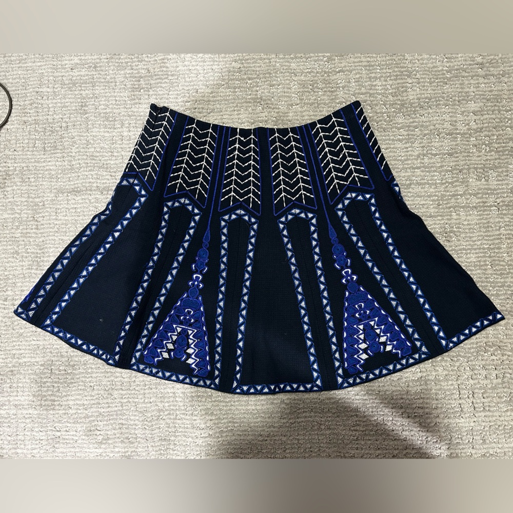 BCBGMaxAzria Bronwyn Embroidered Mini Skirt